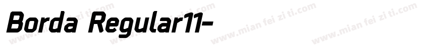 Borda Regular11字体转换
